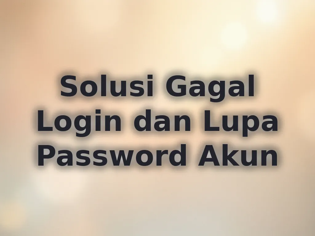 Solusi Gagal Login dan Lupa Password Akun